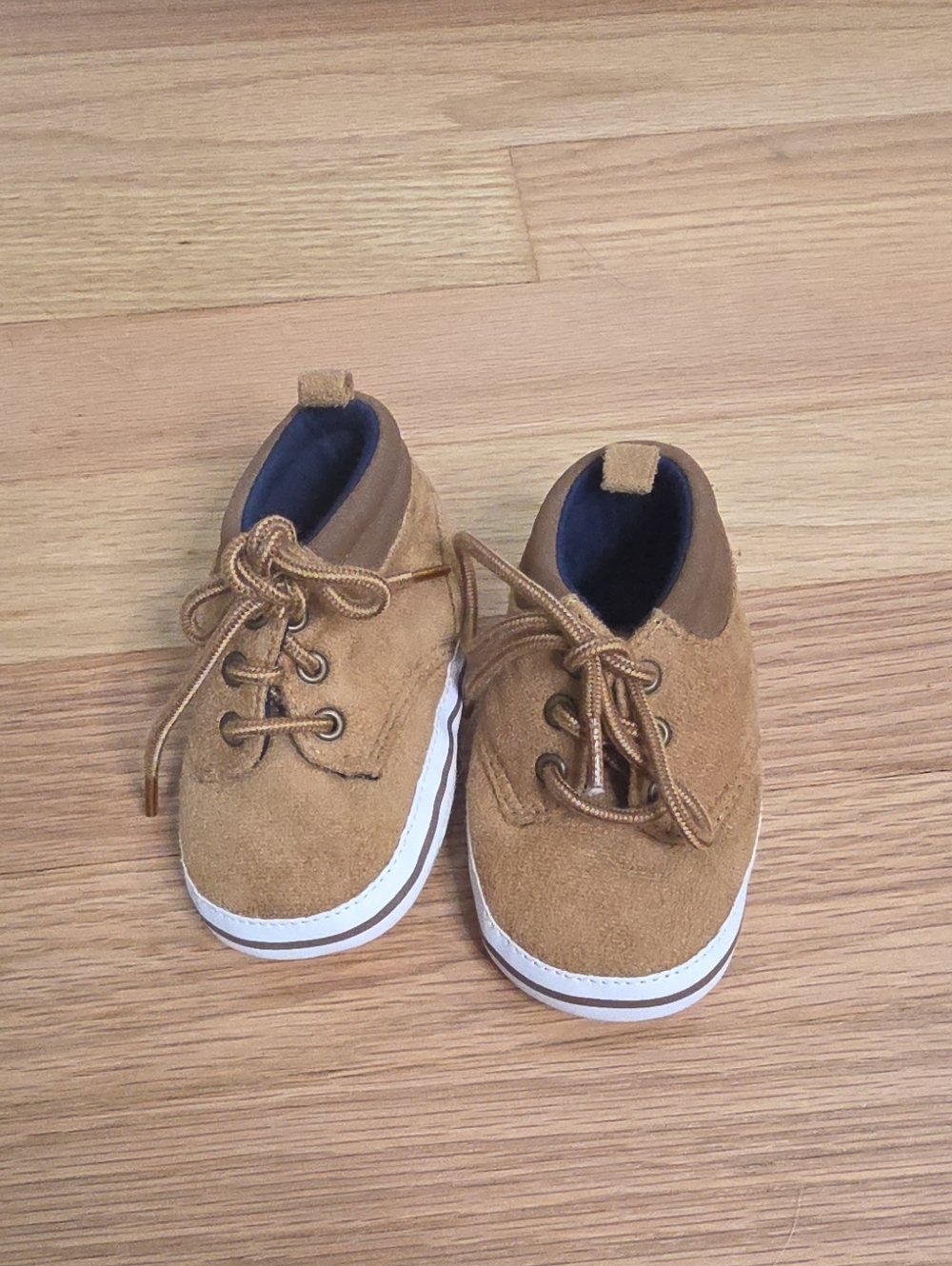 baby Brown Suede Lace-Up Shoes